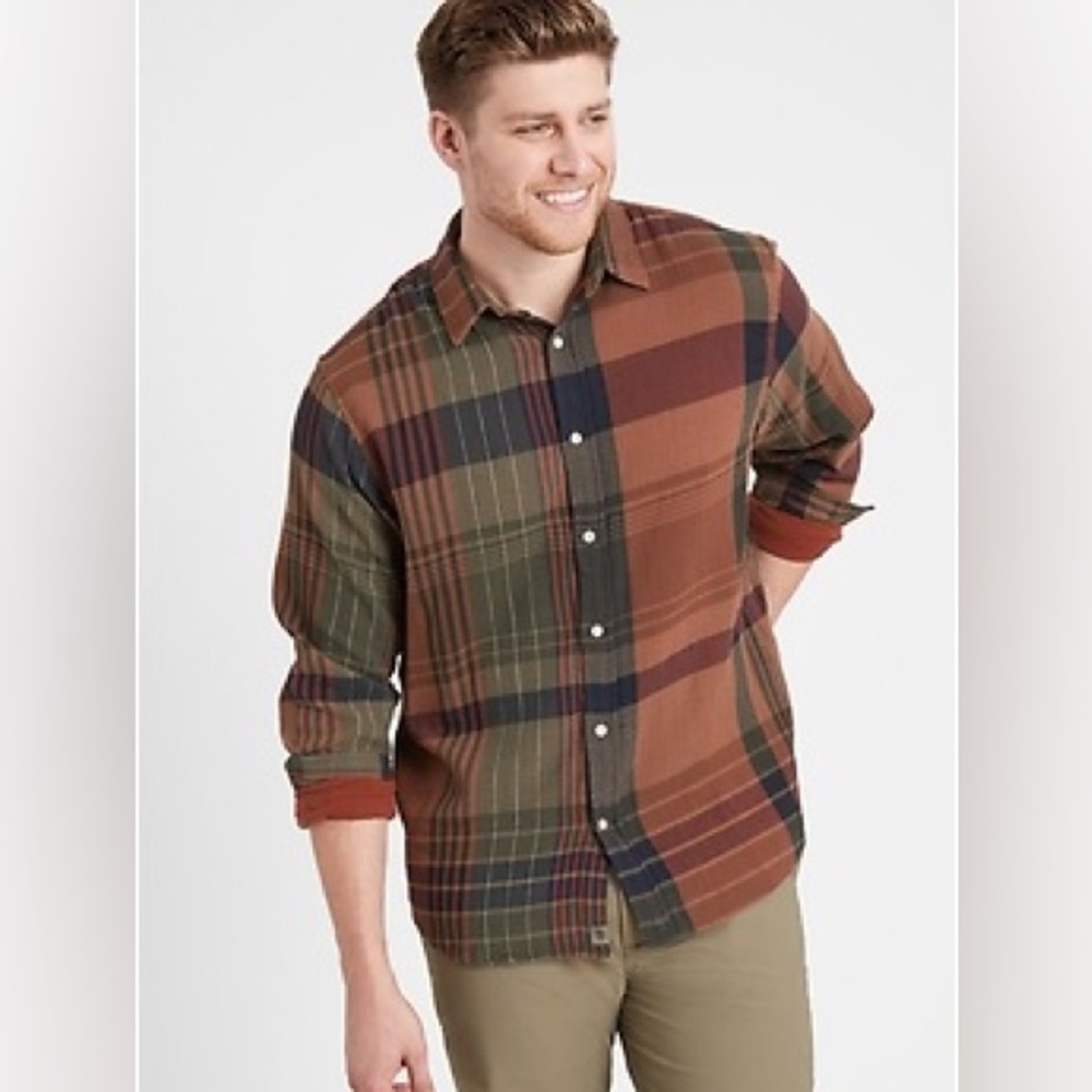 Banana Republic Men's Untucked Slim-Fit Double-Weave Shirt - NWOT - Size Medium
